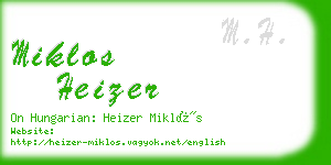 miklos heizer business card